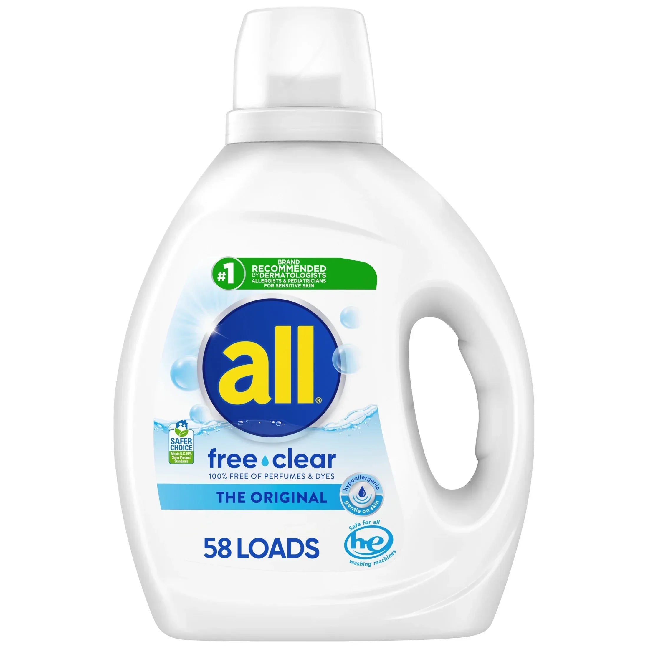 all Free Clear Liquid Laundry Detergent, 30 oz, 24 Loads