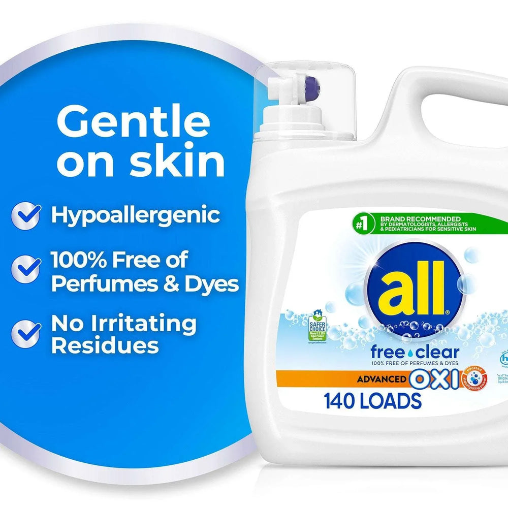 all¬Æ Liquid Laundry Detergent, with Advanced OXI Stain Removers, 208oz, 140 loads - USA MEGA SHOP