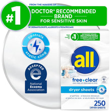 Doctor* recommended #1 for sensitive skin dryer sheets box