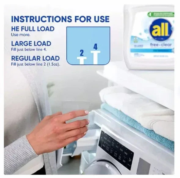 all free clear Liquid Laundry Detergent, The Original, 166 loads, 250 fl. oz.