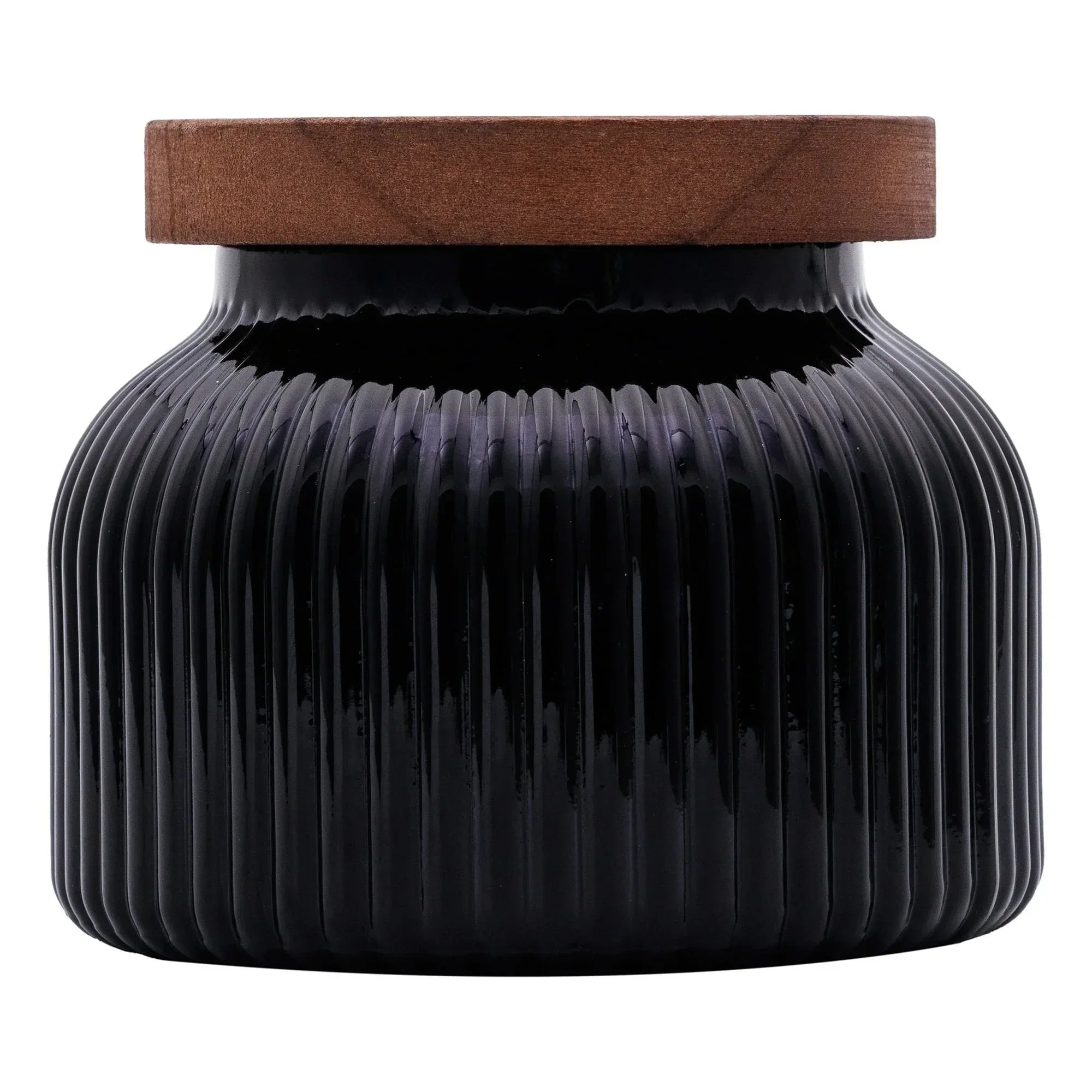Better Homes & Gardens Scented Cotton 2-Wicks Ribbed Mecury Glass Jar Candle with Wooden Lid 18oz
