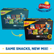 Snack chip variety pack box set of two, bold mix 28 bags, chip assortment graphics