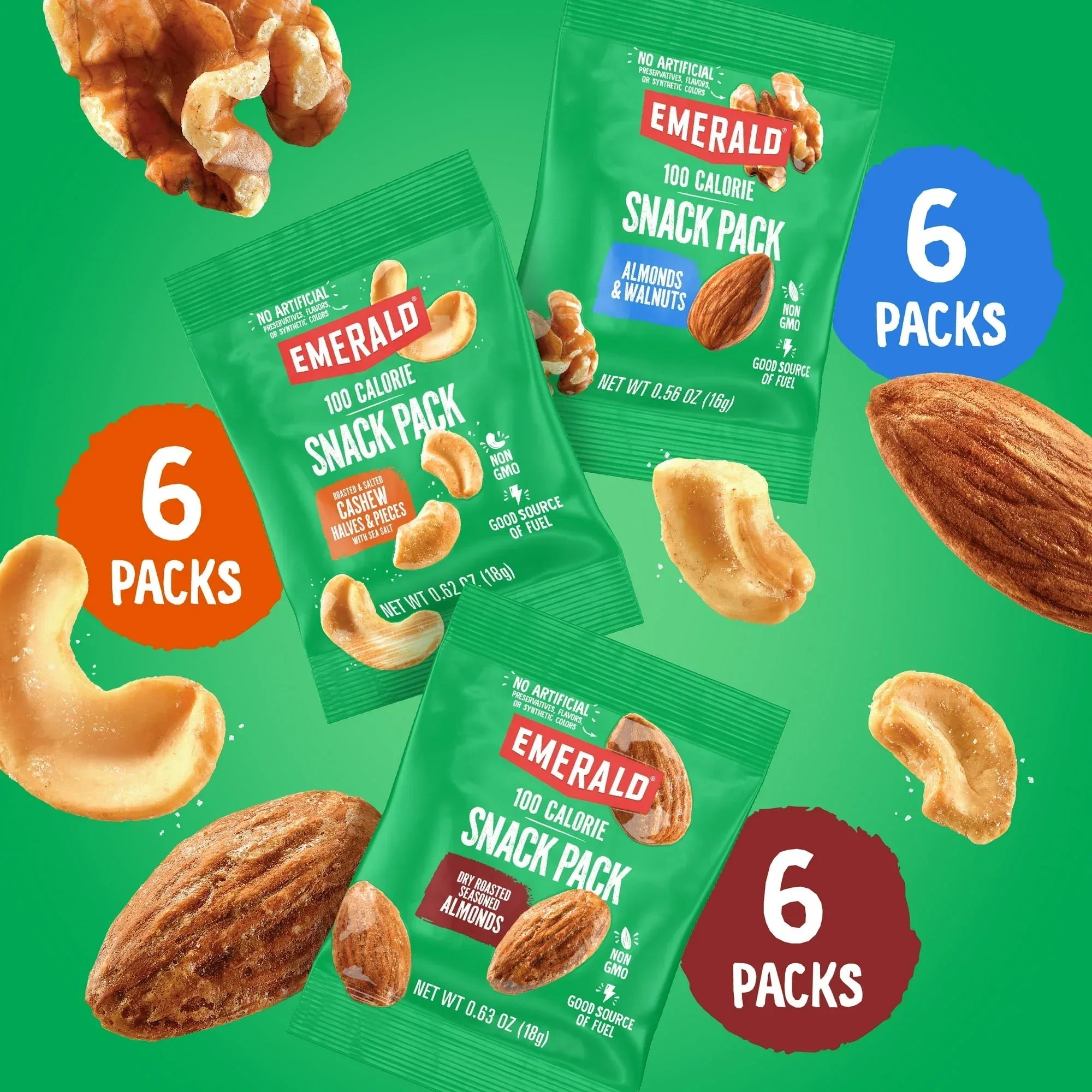 Emerald Nuts, 100 Calorie Variety Pack, 18 Count