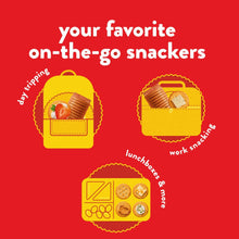 Ritz Fresh Stacks on-the-go snacking graphic with lunch box icons