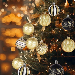 Fall Ornaments for Christmas Trees, 16ct Bronze Copper Brown Gold Shatterproof Fall Christmas Tree Decorations, 2.36 Inches Luxury Hanging Ball Ornaments for Thanksgiving Autumn Harvest - USA MEGA SHOP