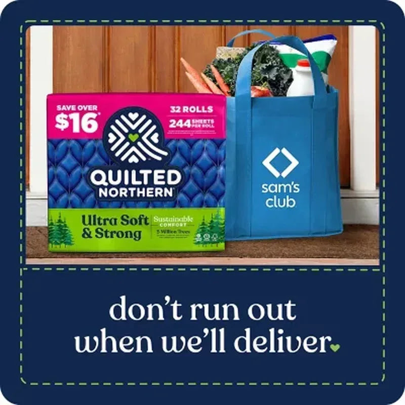Quilted Northern Ultra Soft & Strong 2-Ply Toilet Paper, Septic Safe (244 Sheets/Roll, 32 Rolls)