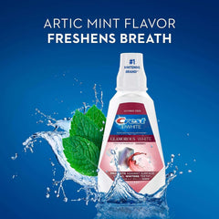 Crest 3D White Glamorous White Alcohol-Free Whitening Mouthwash, Arctic Mint, 32 fl. oz., 2 pk. - USA MEGA SHOP