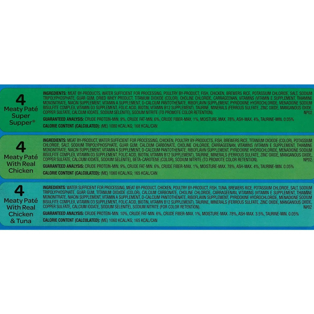 9Lives Paté Favorites Variety Pack Wet Cat Food, 5.5-Ounce Cans, 12-Count