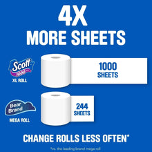 Scott Long 1000 toilet paper graphic showing 4X more sheets