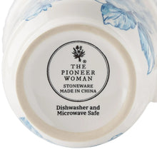 Stoneware mug base with logo and care text; dishwasher and microwave safe