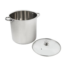 Stainless steel stock pot with matching glass lid