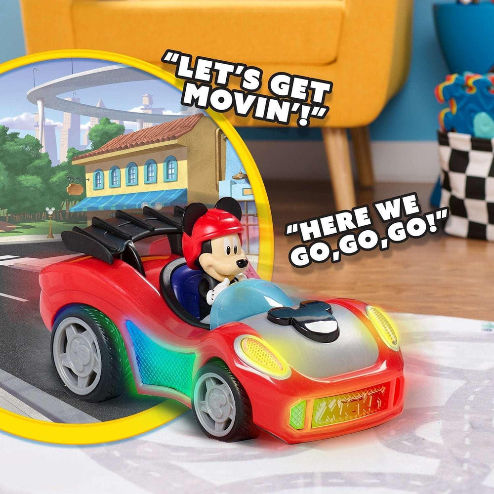 Mickey Mouse Rev 'n Go Vehicles with Lights and Sounds, Mickey's Car, Mickey Mouse Phrases Baby and Toddler Toys - USA MEGA SHOP