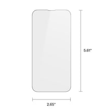 Clear screen protector outline, dimensions 5.61 in by 2.65 in