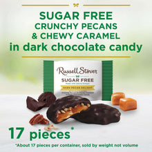 RUSSELL STOVER sugar free pecans and chewy caramel in dark chocolate candy, 17 pieces