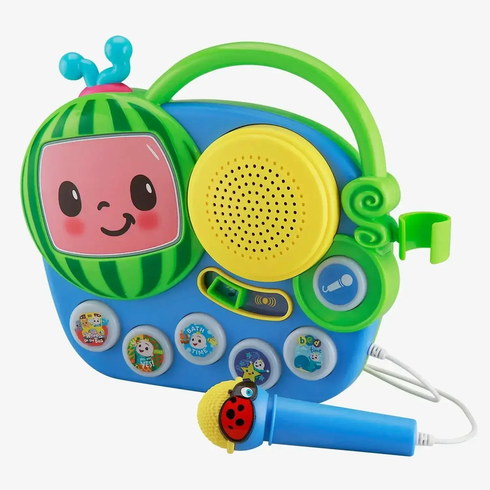 Cocomelon Sing Along Boombox - Music & Working Karaoke Microphone, Children Ages 3+ - USA MEGA SHOP
