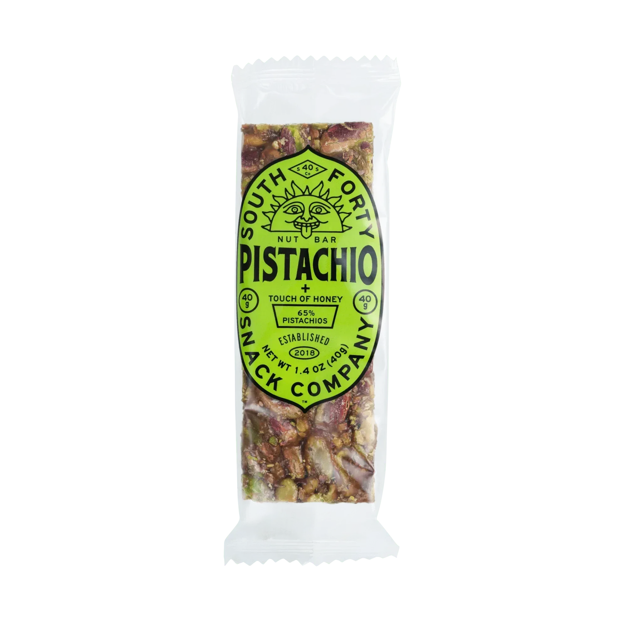 South 40 Snacks Crunchy Pistachio Nut Bars, 12 pack