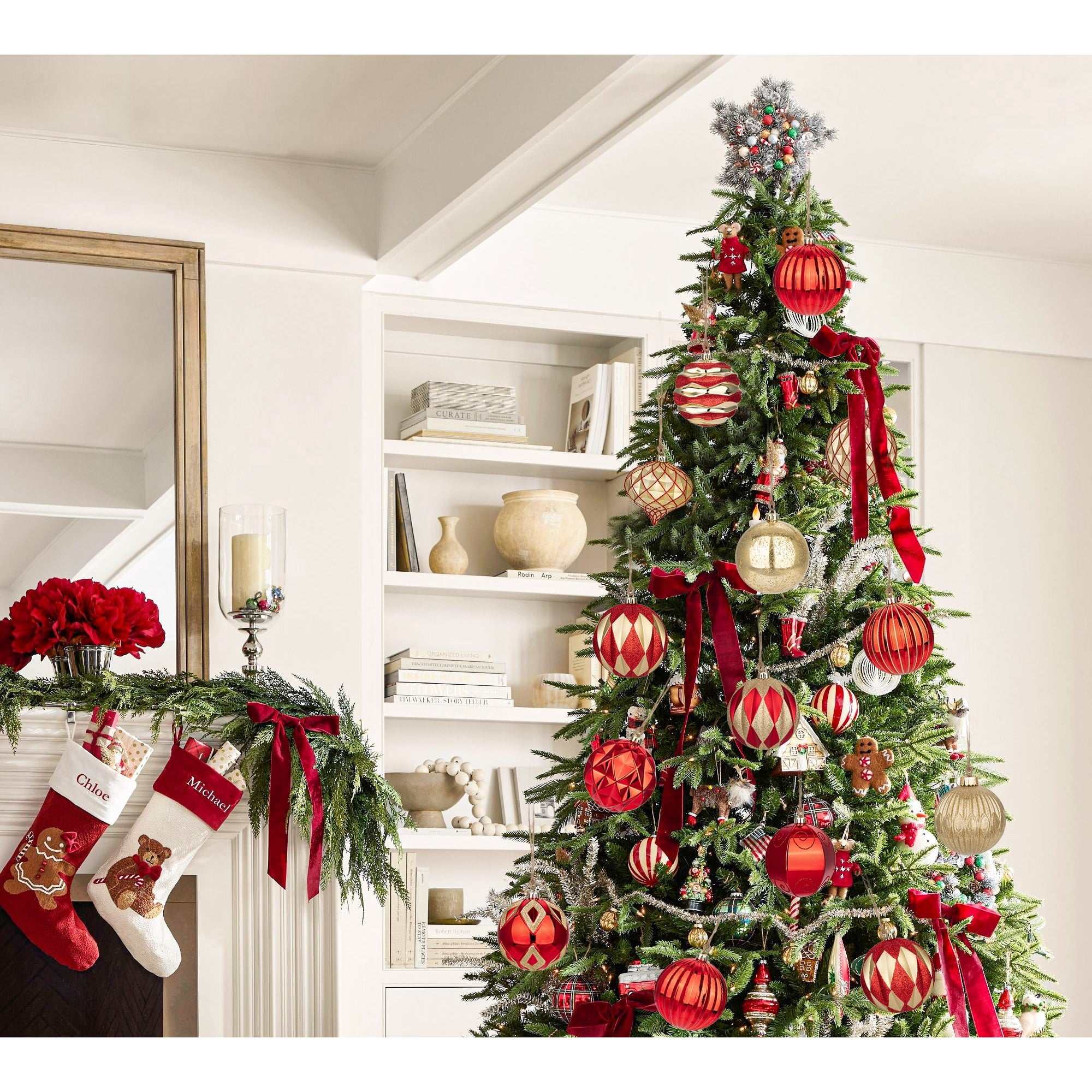 4 inch Reddish Gold Christmas Balls Ornaments 12 Pcs Shatterproof Christmas Ornaments Set Large Silver Ornaments for Christmas Tree Halloween Holiday Party