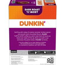 Dunkin Turtle Love dark roast K-Cup pods box back panel with details