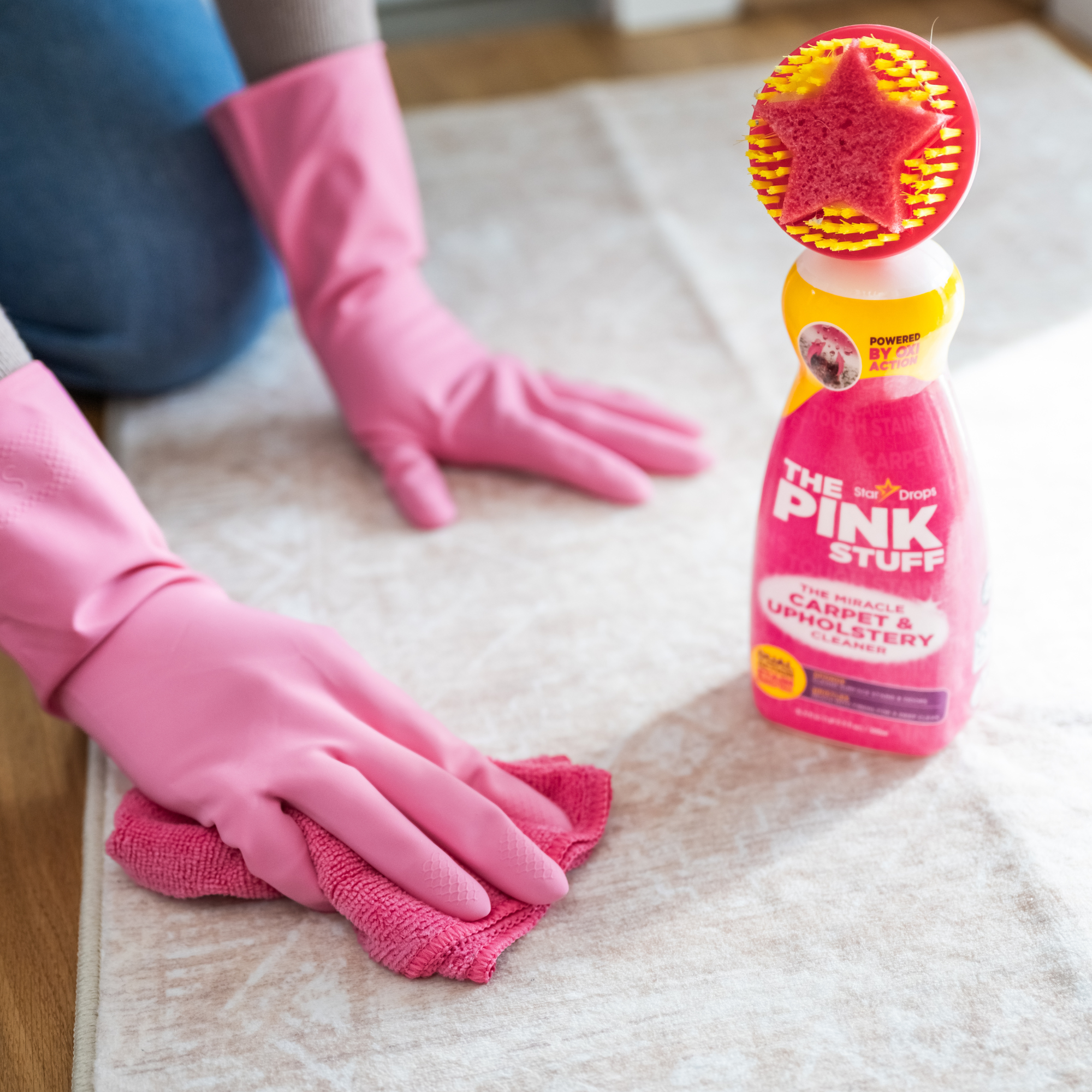 The Pink Stuff Carpet & Upholstery Stain Remover with Scrubber, 16.9 fl oz