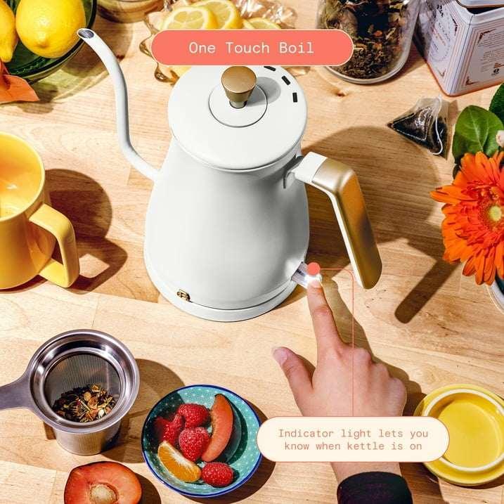 Beautiful 1-Liter Electric Gooseneck Kettle 1200 W, by Drew Barrymore