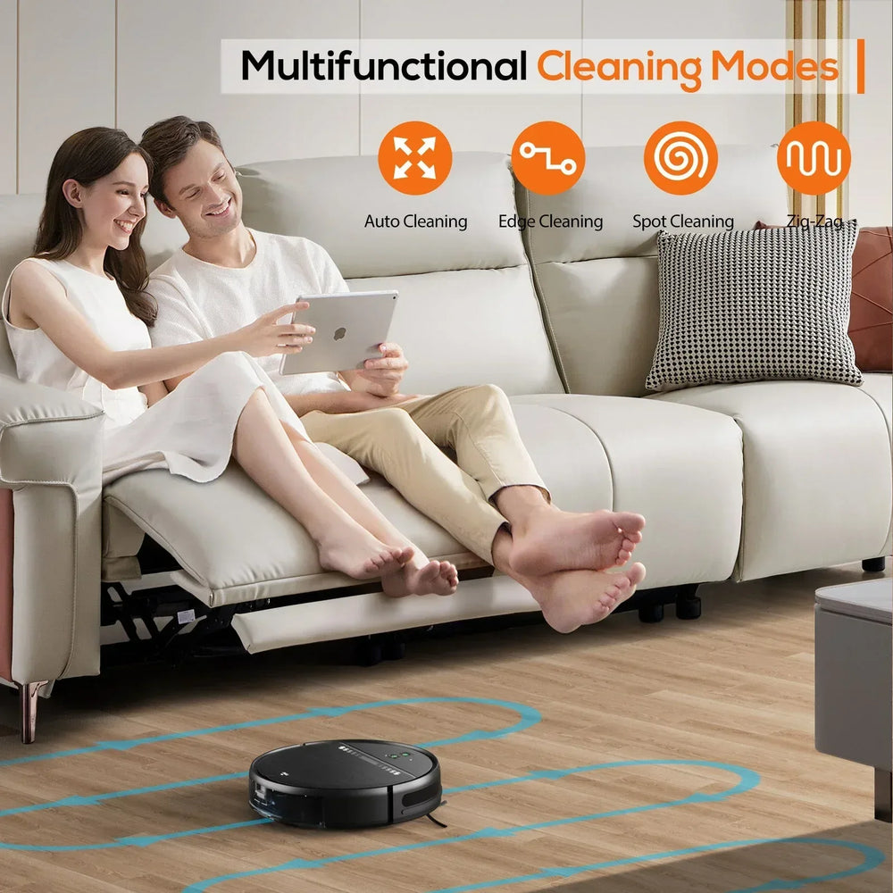 GOOVI Robot Vacuum Cleaner and Mop Combo with App WiFi and Remote Control Robotic Vacuums, Black - USA MEGA SHOP