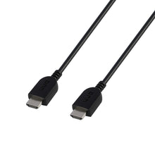 HDMI cable with two HDMI male connectors and black cable length