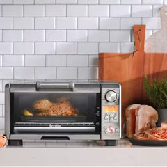Breville 1800W Mini Smart Toaster Oven Stainless Steel BOV450XL: Countertop, 4-Slice, Dual Rack, Auto Shut-Off