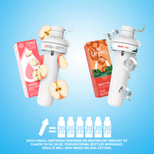 Cirkul water bottle with LifeSip honeycrisp apple and sweet tea flavor cartridges
