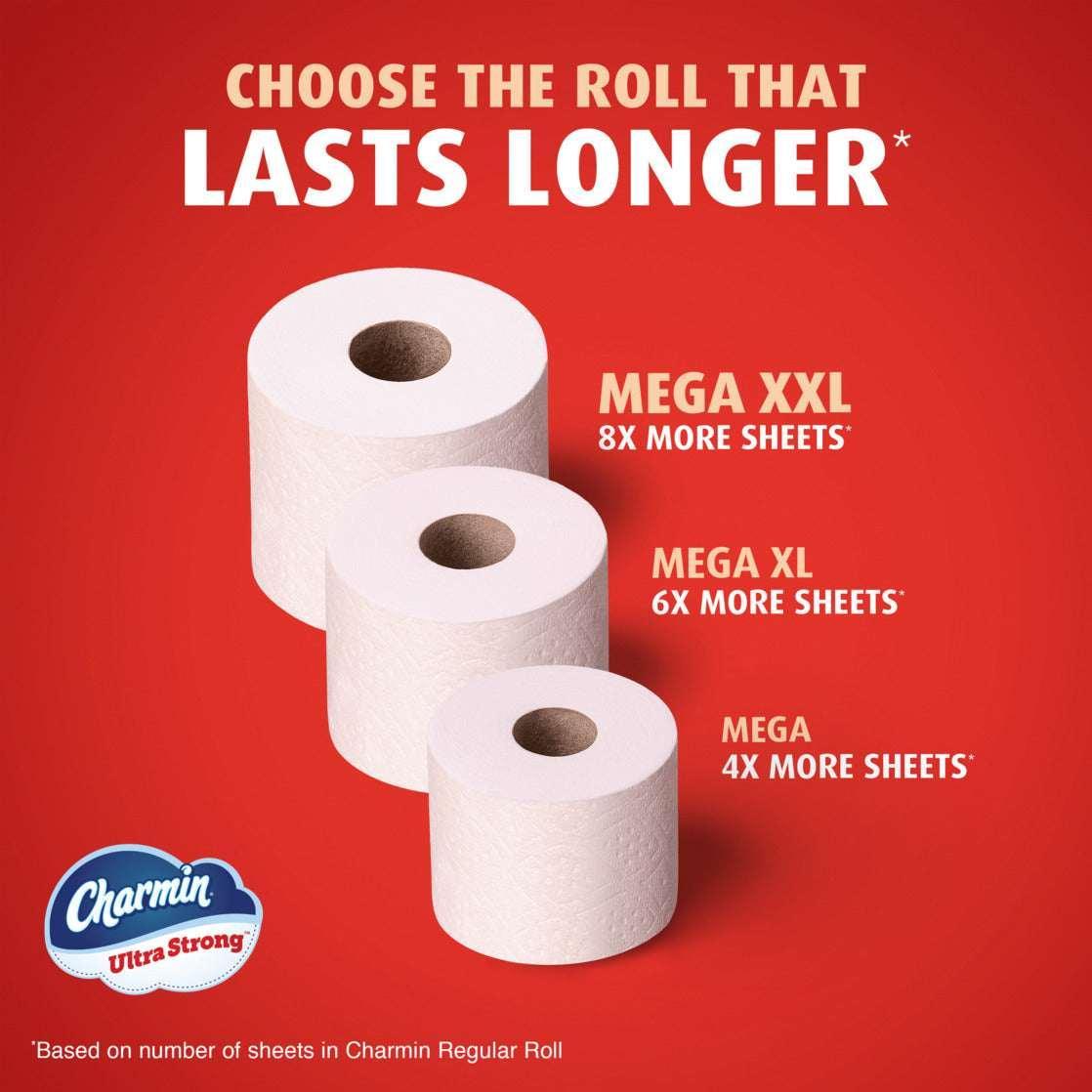 Charmin Ultra Strong Toilet Paper 30 Mega Rolls, 220 Sheets Per Roll