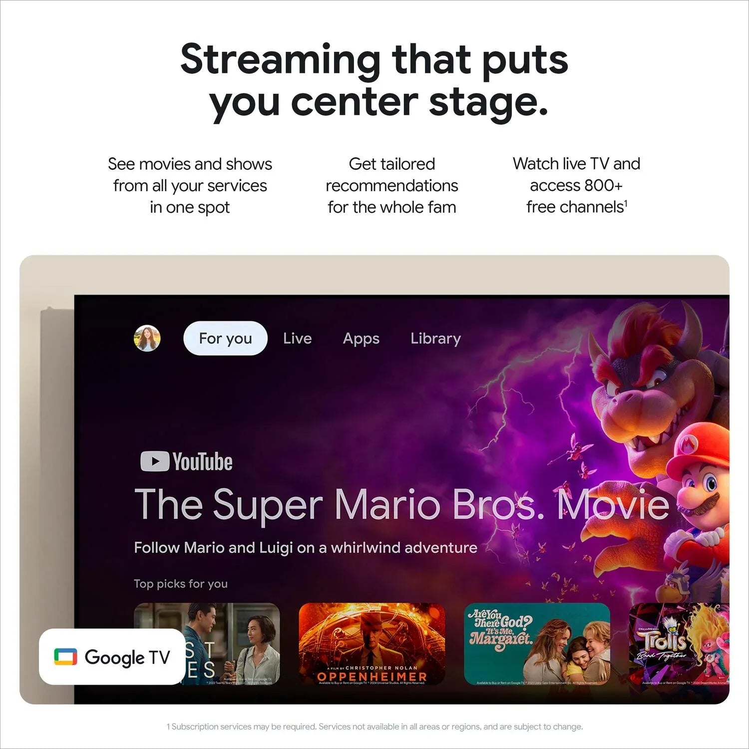 Google TV Streamer 4K - Fast Streaming Entertainment on Your TV with Voice Search Remote - Watch Movies, Shows, Live TV, and Netflix in 4K HDR - Smart Home Control - 32 GB of Storage - Haze - USA MEGA SHOP