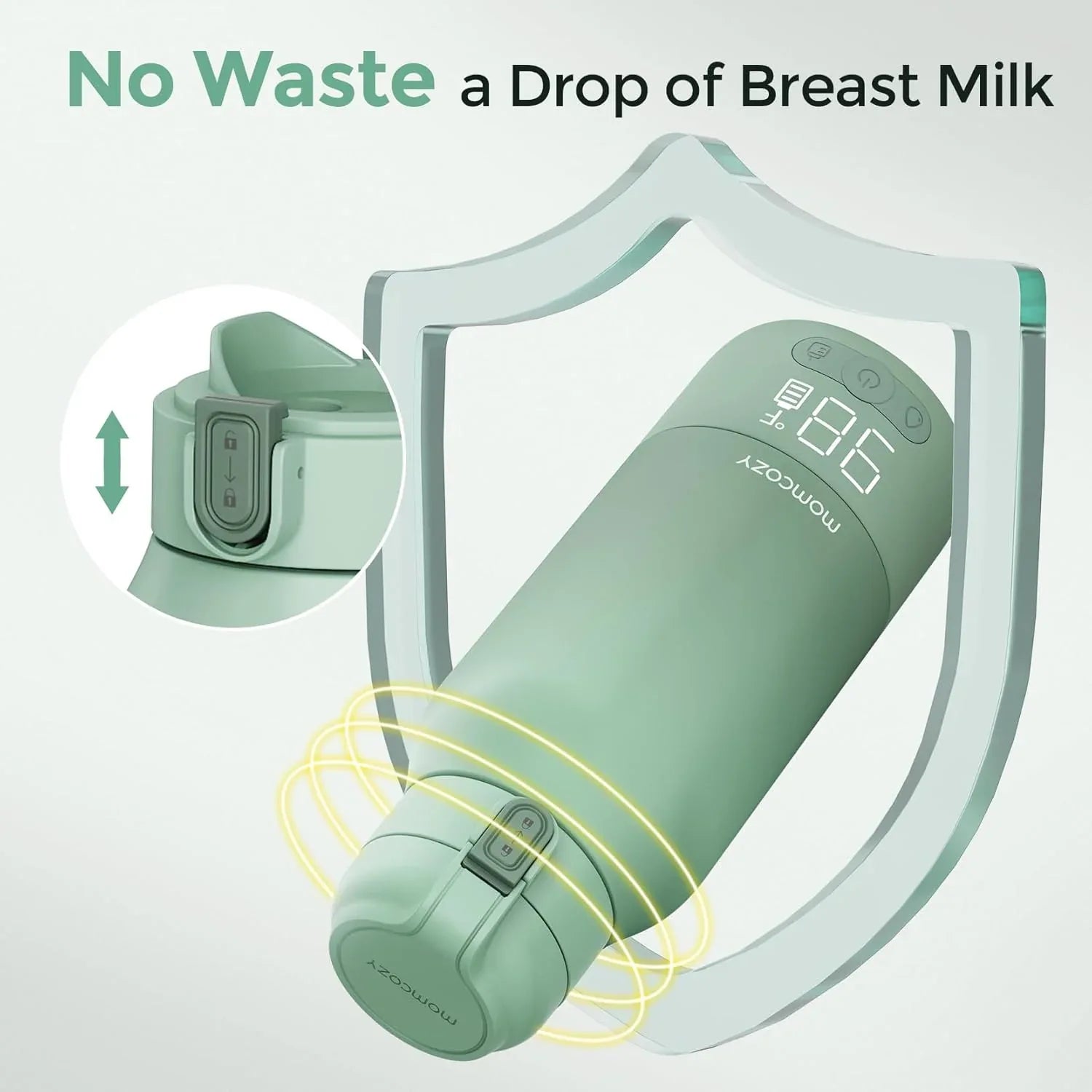 Momcozy Portable Milk Warmer for Travel â€“ Dual Heating Modes for Breast Milk and Momcozy Portable Bottle Brush Set - Baby Bottle Cleaner Kit - USA MEGA SHOP