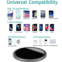 Wireless charging pad with dark charging surface for Qi-compatible devices