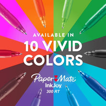 InkJoy retractable ballpoint pens in vivid multicolor assortment, 1.0 mm tips