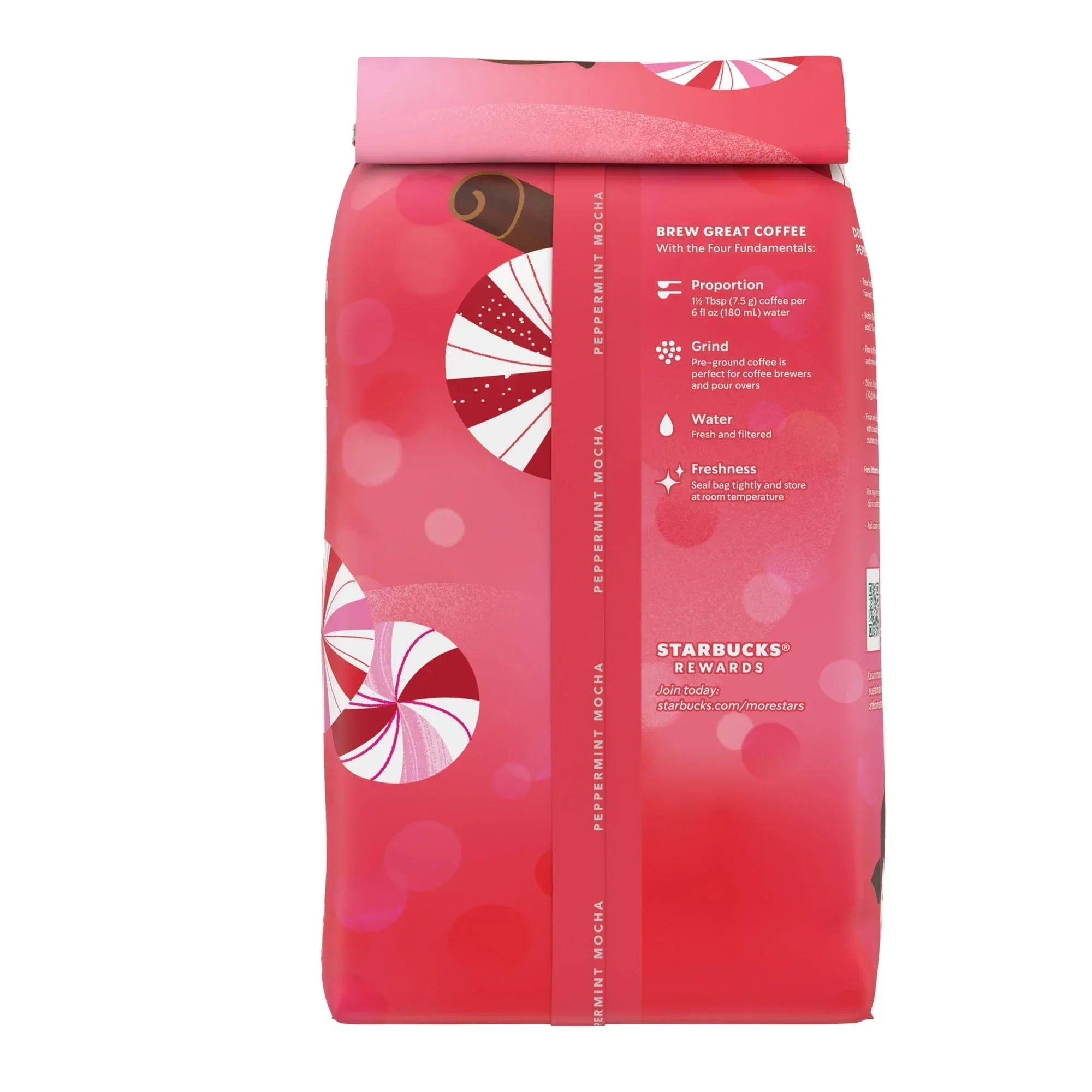 Starbucks Peppermint Mocha Flavored Ground Coffee, 100% Arabica, 17 oz