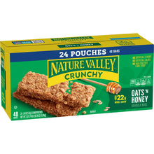 Crunchy oats and honey granola bar box, 24 pouches, 48 bars