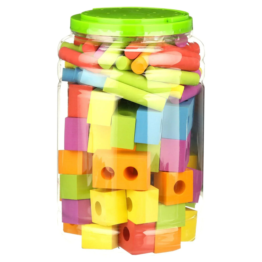 Spark Create Imagine Foam Peg Building Blocks, 100 Pieces, Baby and Toddler Toys - USA MEGA SHOP