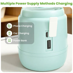 Personal Blender for Smoothies & Shakes, Portable Blender with 2 BPA-Free 15oz Cups, Ice Crushing for Kitchen Travel Gym, Includes Recipe Book, Blue