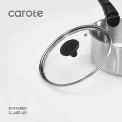 Carote 4 Pcs Stainless Steel Saucepan Set, Saucepans with Detachable Handle, Oven Safe, Induction Ready, Stackable Cookware, Kitchen Cooking Set
