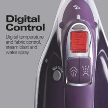 Purple iron digital control panel with mode buttons
