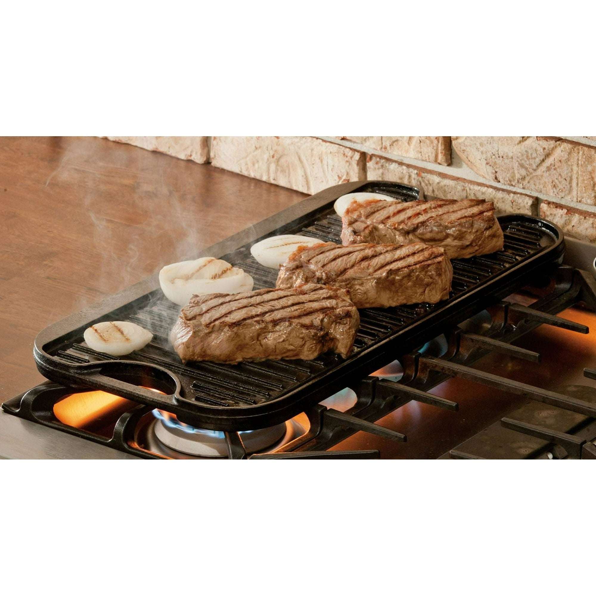 Lodge Cast Iron Seasoned Pro Grid Reversible Grill/Griddle