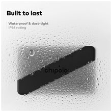 Chipolo CARD tracker card on water droplets for waterproof protection
