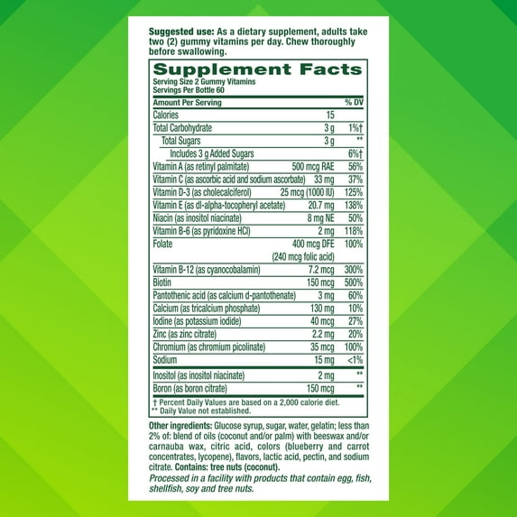 vitafusion Adult Gummy Vitamins for Women with 10% More Vitamins A, C, & E, 120 Count