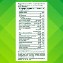 vitafusion women’s multi gummy vitamins supplement facts label panel on bottle back