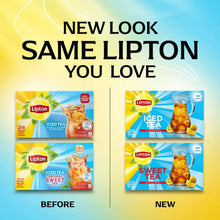 Sweet tea iced tea packaging comparison with before and new Lipton look