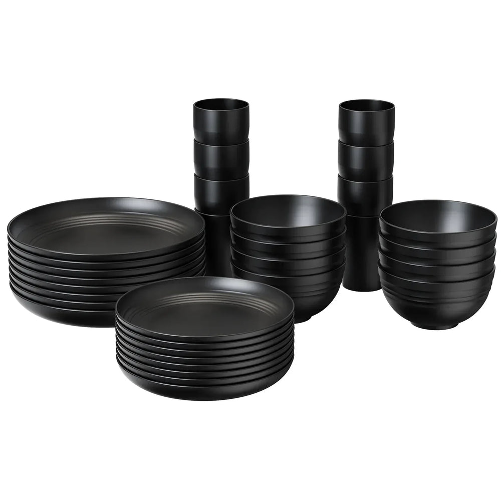 TINANA Wheat Straw Dinnerware Sets, Service for 8, 32 PCS Unbreakable Dinnerware,Microwave Dishwasher Safe - USA MEGA SHOP