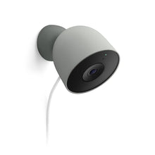 Side view of dome security camera with grey wall mount and visible cable