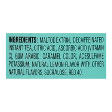 4C iced tea mix canister ingredients list, including citric and ascorbic acids