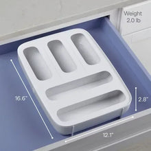 5-slot food bag dispenser base tray with five open storage slots