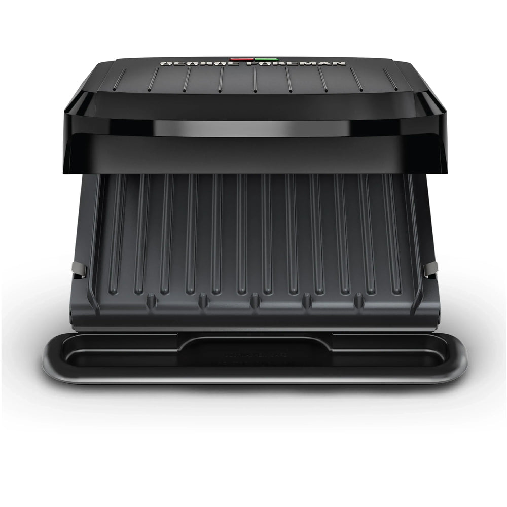 George Foreman 4-Serving Non-Stick Removable Dishwasher Safe Plates, Grill and Panini Maker, Durable Easy-to-Clean Plastic Housing - USA MEGA SHOP
