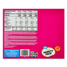 Back of chip variety pack showing Nutrition Facts and barcode